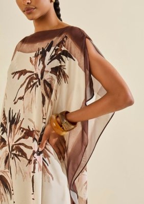 Vestido Morena Rosa Solto Instinto Marrom