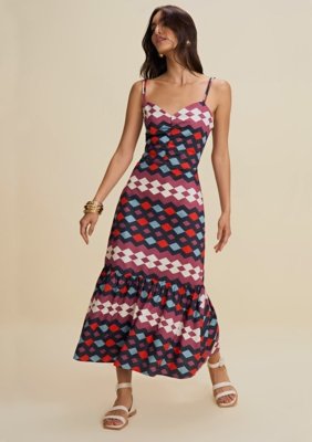 Vestido Morena Rosa V Com Cinto Roxo