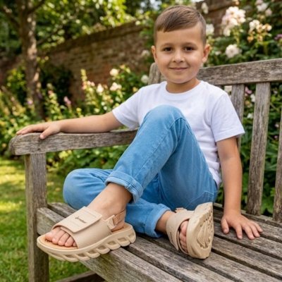 Chinelo Infantil Slide R Power Rider 12555 3292555 Bege
