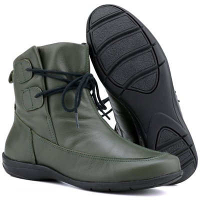Bota Rasteira Mr. Gutt em Couro Musgo