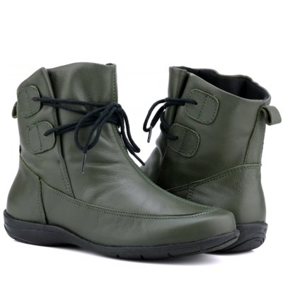 Bota Rasteira Mr. Gutt em Couro Musgo