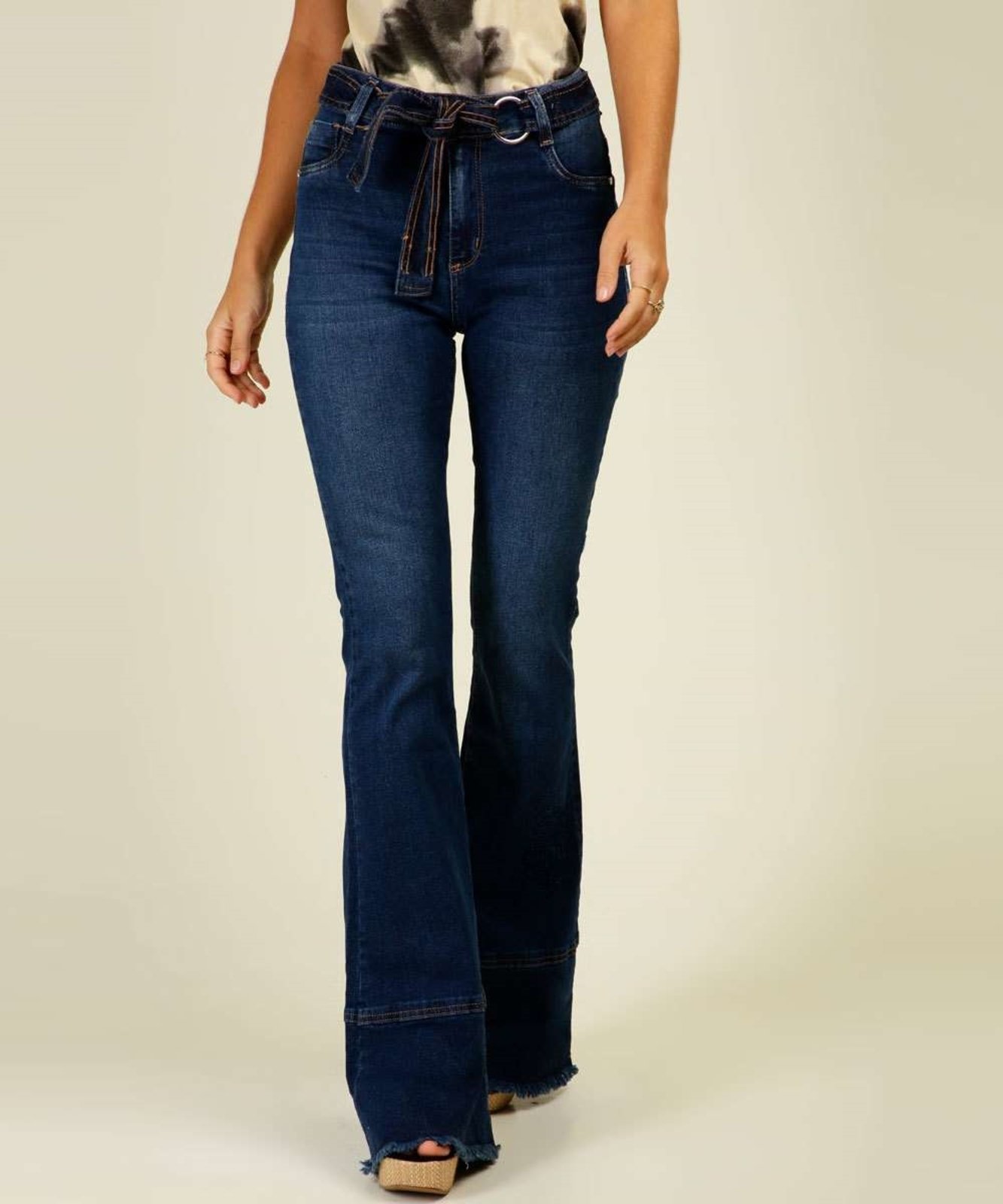 Calça flare jeans store dafiti