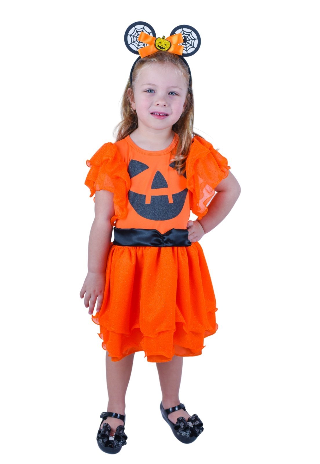 Fantasia Infantil Halloween Laranja Douvelin