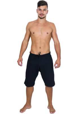 Bermuda MVB Modas Moletom Academia Preto Menor preço em Bermuda MVB Modas Moletom Academia Preto