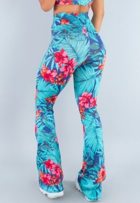 Calça Flare MVB Modas Feminina Pantalona Suplex Lisa Amazonia