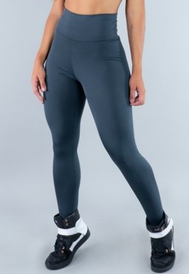 Calça Legging MVB Modas Cintura Alta Cinza