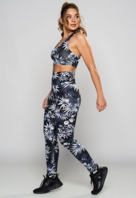 Calça Legging MVB Modas Cintura Alta Flora