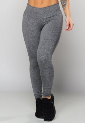 Calça Legging MVB Modas Empina Bumbum Suplex Estampada Cinza