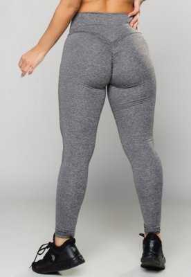 Calça Legging MVB Modas Empina Bumbum Suplex Estampada Cinza