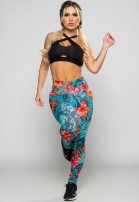Calça Legging MVB Modas Empina Bumbum Suplex Lisa Amazonia