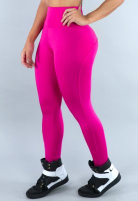 Calça Legging MVB Modas Montaria Cintura Alta Suplex Rosa