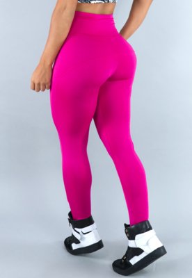 Calça Legging MVB Modas Montaria Cintura Alta Suplex Rosa