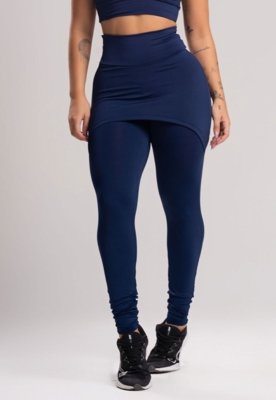 Calça Legging MVB Modas Saia Tapa Bumbum Azul Marinho