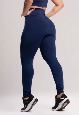 Calça Legging MVB Modas Saia Tapa Bumbum Azul Marinho