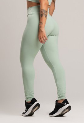 Calça MVB Modas Legging Cintura Alta Poliamida Pistache