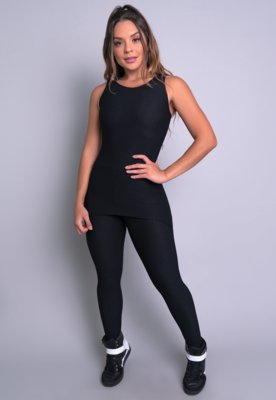 Macacão MVB Modas Longo Saia Tapa Bumbum Tecido Bolha Preto Menor preço em Macacão MVB Modas Longo Saia Tapa Bumbum Tecido Bolha Preto