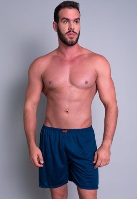 Short Curto MVB Modas Pijama De Dormir Azul