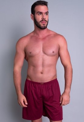 Short Curto MVB Modas Pijama De Dormir Vinho