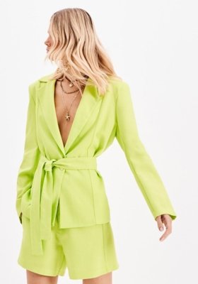 Blazer Oversized Linho com Faixa My Favorite Things