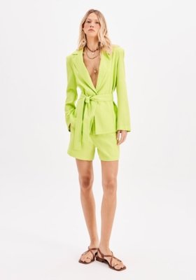 Blazer Oversized Linho com Faixa My Favorite Things