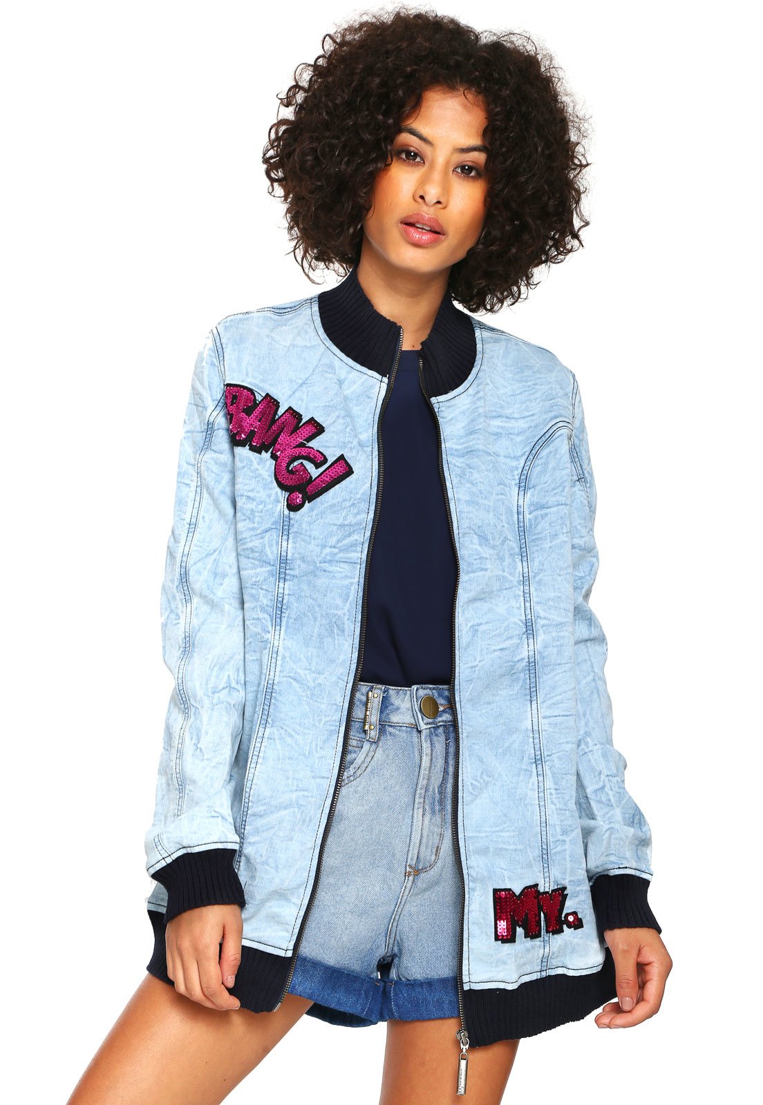 Jaqueta best sale jeans bomber