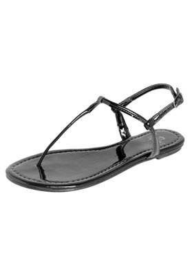 Rasteira Dafiti Shoes Tiras Preta - Compre Agora