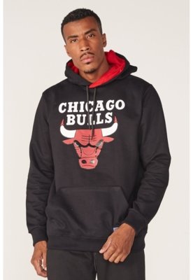 black chicago bulls moletom com capuz