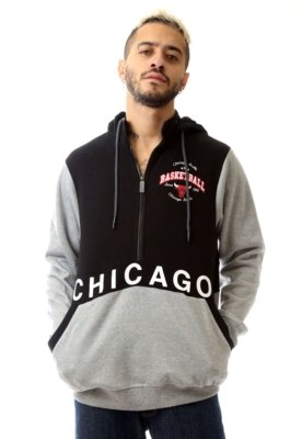 chicago bulls cropped moletom com capuz