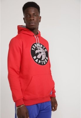 Moletom NBA Fechado Com Capuz Toronto Raptors Vermelho