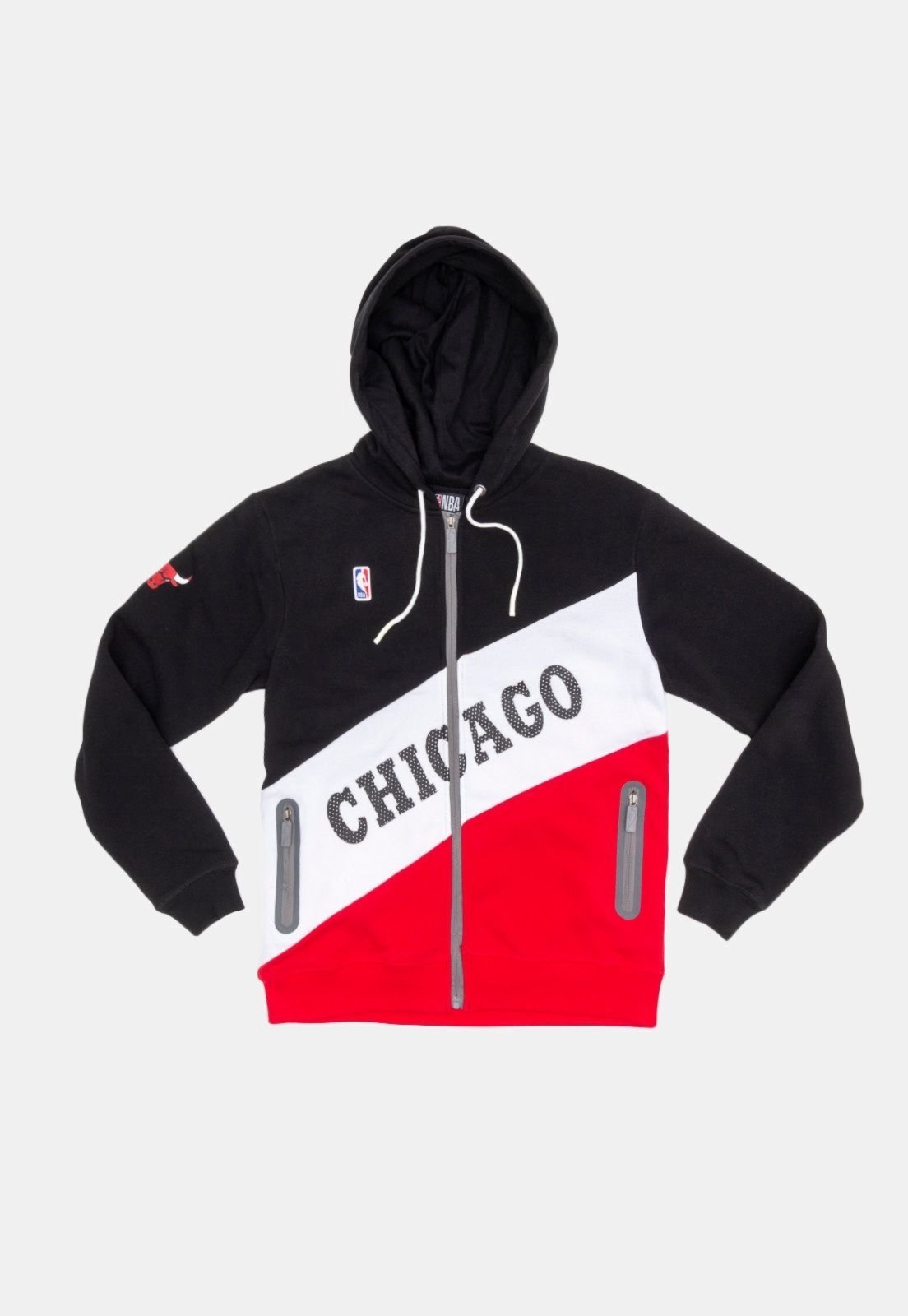 black chicago bulls moletom com capuz