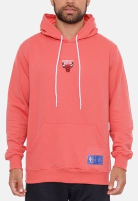 Moletom NBA Mini Logo Soft Chicago Bulls Rosa
