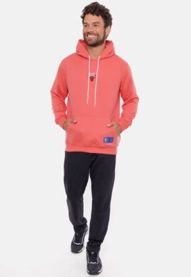 Moletom NBA Mini Logo Soft Chicago Bulls Rosa