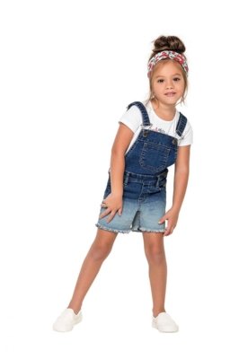 Jardineira Nanai Curto Jeans Azul Menor preço em Jardineira Nanai Curto Jeans Azul