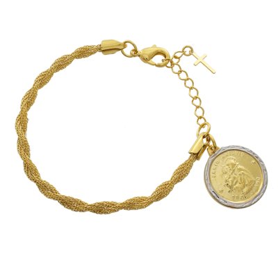 Pulseira Narcizza Semijoias Trançada com Medalha de Santo Antônio 20 cm Ouro Menor preço em Pulseira Narcizza Semijoias Trançada com Medalha de Santo Antônio 20 cm Ouro