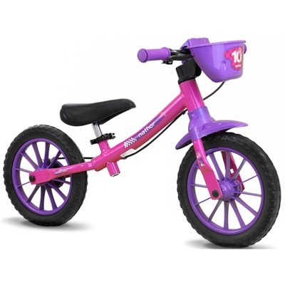 Menor preço em Bicicleta Nathor Balance Bike de Equilíbrio sem Pedal Rosa