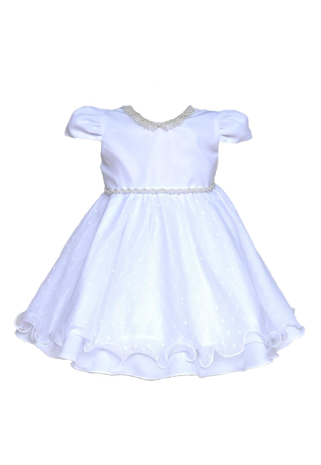 vestido infantil de festa branco