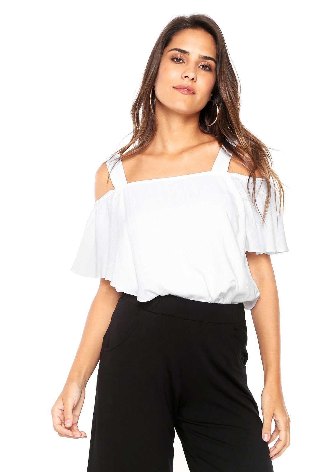 Blusa Ciganinha Nem Michele Branca Compre Agora Dafiti Brasil