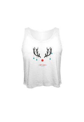 Menor preço em Blusa Cropped Nerderia Natal Branco