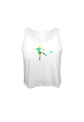 Blusa Cropped Nerderia Soccer 3 Branco Menor preço em Blusa Cropped Nerderia Soccer 3 Branco