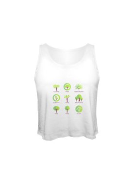 Menor preço em Blusa Cropped Nerderia Trees Branco