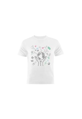 Camiseta Manga Curta Nerderia Eco 2 Branco Menor preço em Camiseta Manga Curta Nerderia Eco 2 Branco