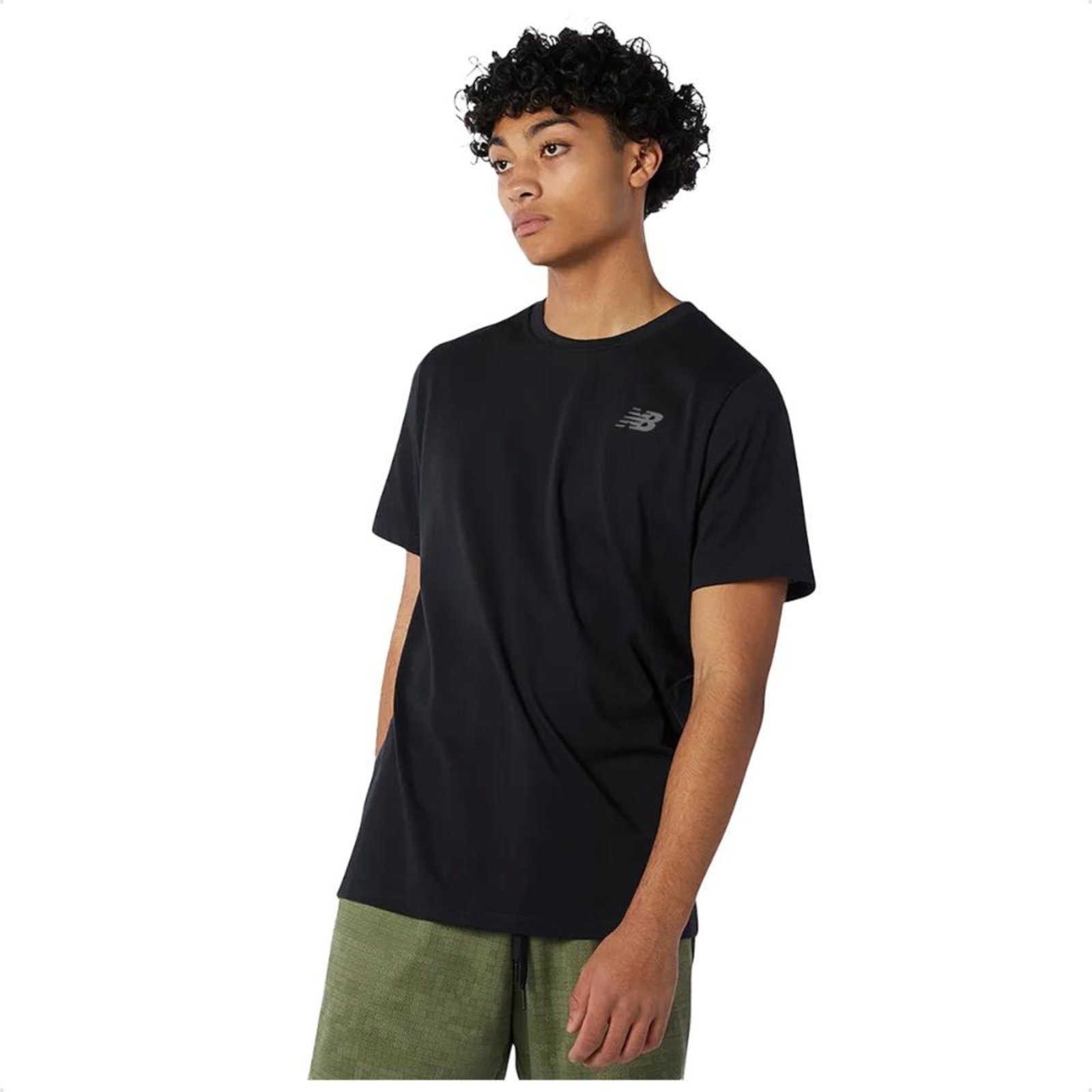 Camiseta New Balance Tenacity Logo Masculina Preto