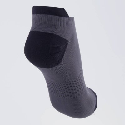 Meia New Balance Cano Invisível Performance Cinza e Preta