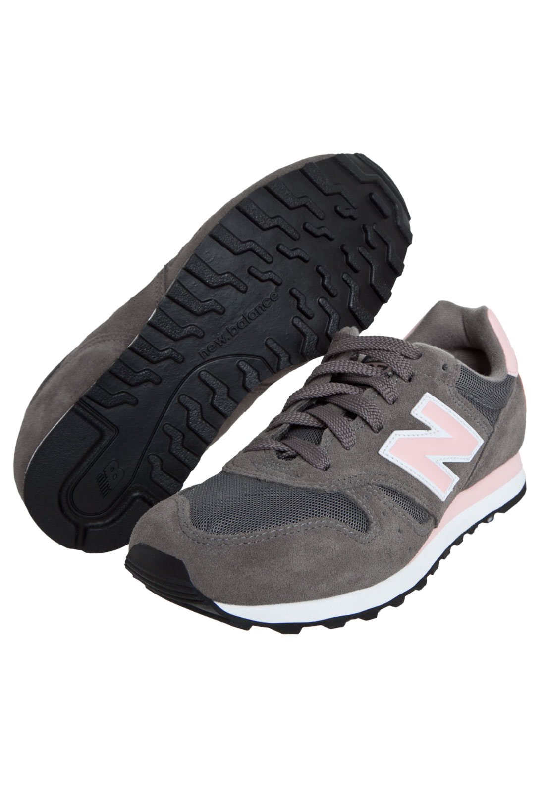 new balance 373 feminino cinza e rosa