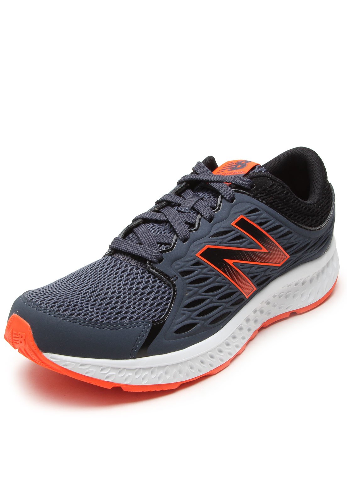 new balance cinza com laranja