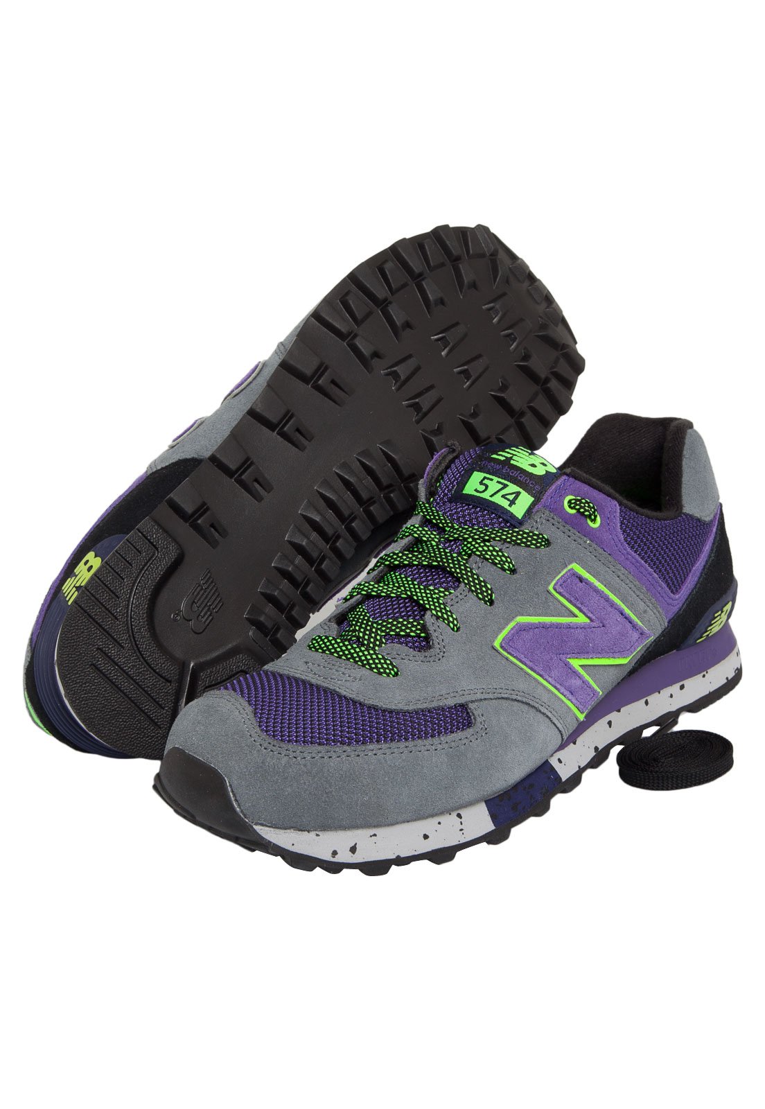 new balance 574 purple green