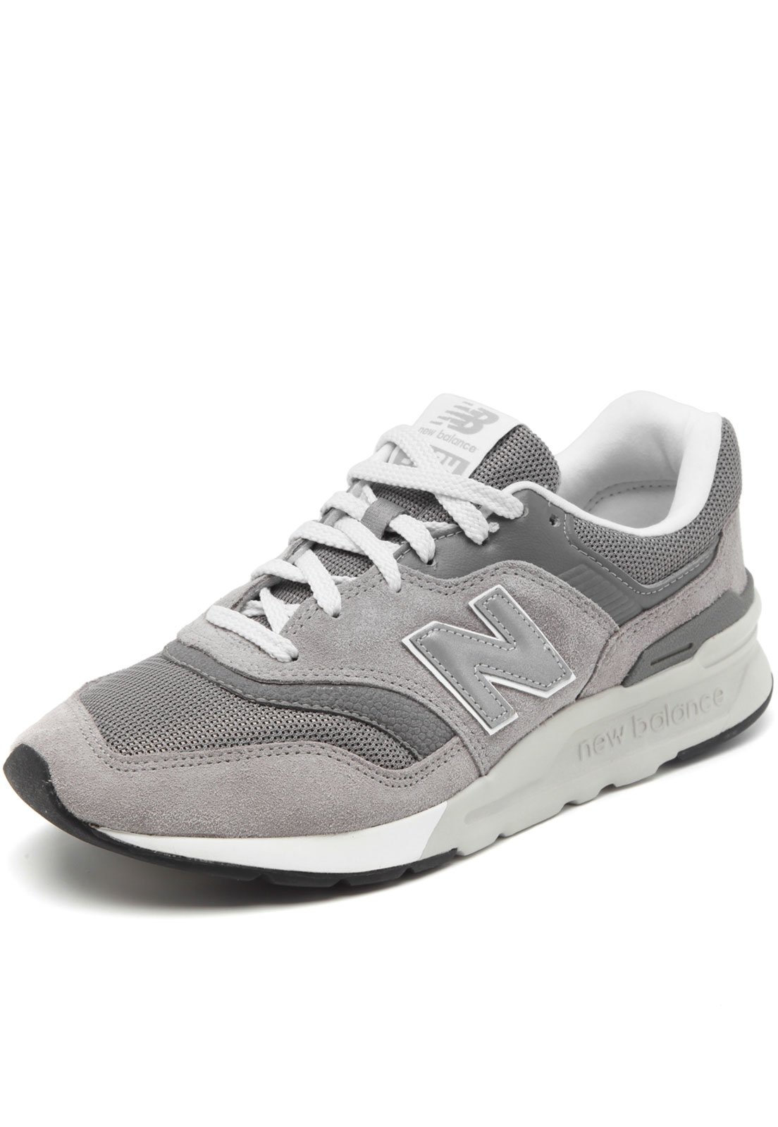 new balance 997 cinza e azul