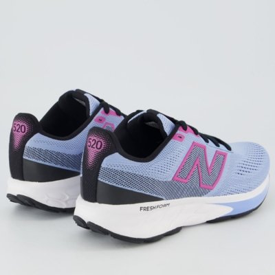 Tênis New Balance Fresh Foam 520 V9 Feminino Azul e Rosa