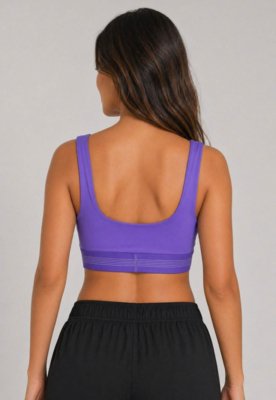 Top Feminino New Balance Train Bra Roxo