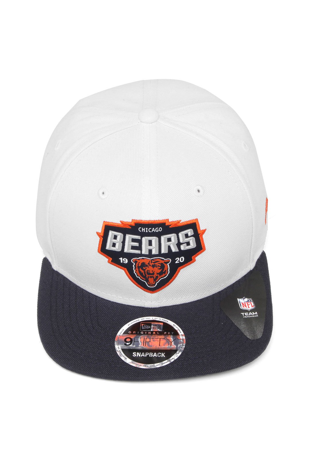 Men's New Era Cream/Black Chicago Bears Chrome Collection 9FIFTY